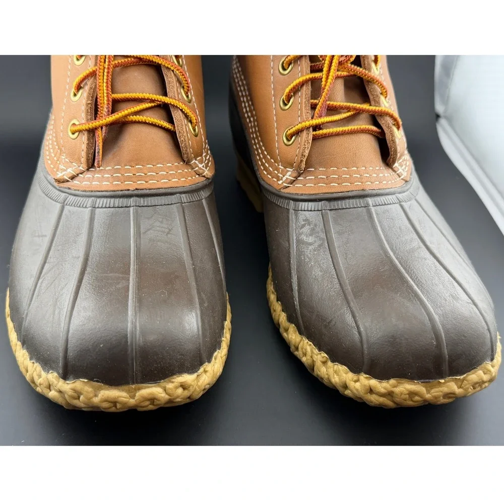 Bean Boots by LL Bean-Tan Brown, Waterproof Duck Boots, Mens 6 Inch, Size 9 Wide